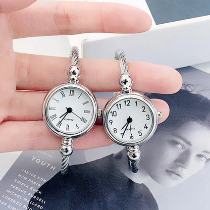 Luxury Women's Watch Small Gold Bangle Bracelet Watches Stainless Steel Retro Ladies Quartz Wristwatch Female Thin Chain Clock