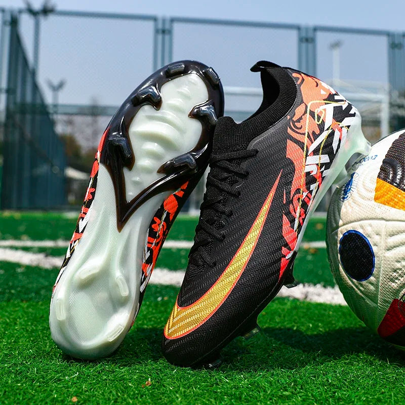 New Men Soccer Shoes Sneakers Original Football Boots Training Long Spikes Drop Shipping Futsal Cleats Match Ultralight Indoor