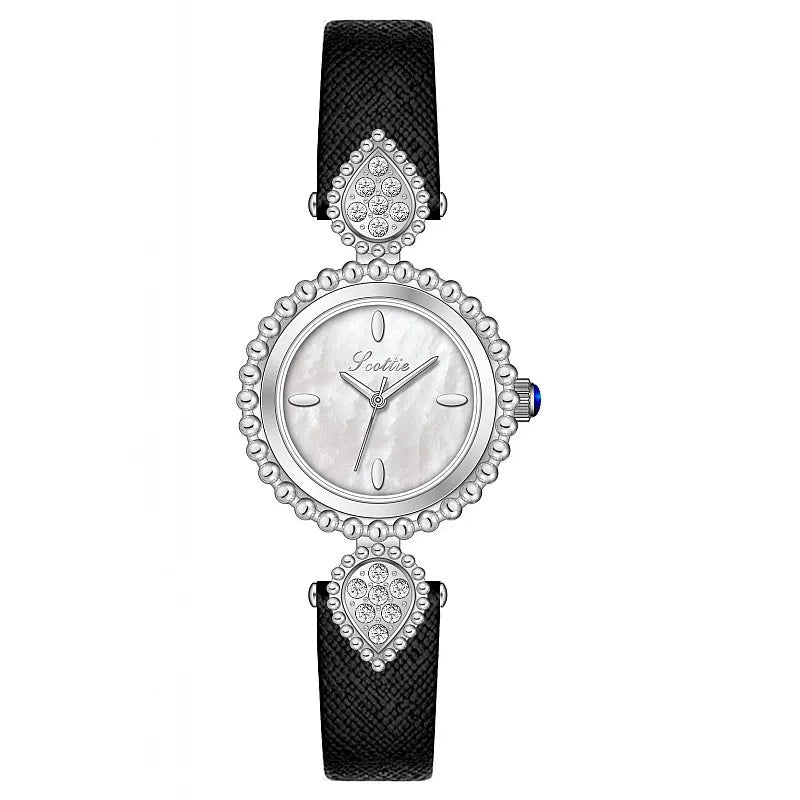 Women Watch Light Luxury Brand Shell Faced Diamond Watches Waterproof Leather Strap Ladies Fashion Quartz Wristwatch gift