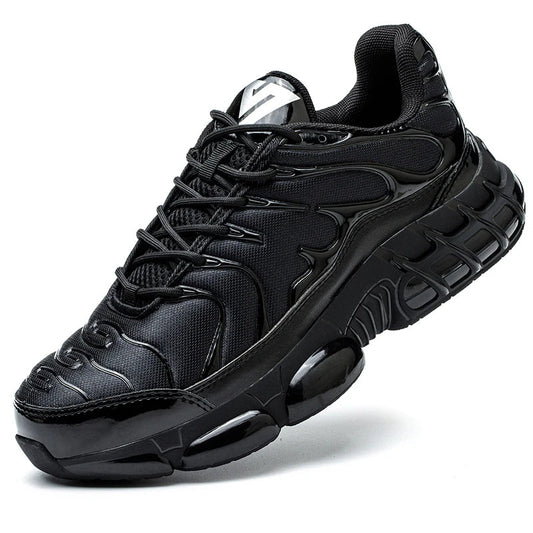 Mens Steel Toe Work Shoes Low Top Adjustable Comfortable Safety Shoes Slip Resistant Work Sneakers Anti-Puncture Anti-smash