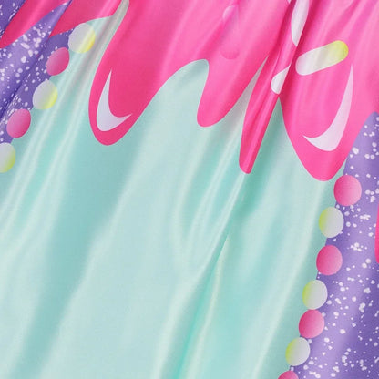 Girls Candy Fairy Lollipop Cosplay Costume Toddler Carnival Purim Rainbow Vestidos Girls Birthday Party Long Short Sleeves Dress