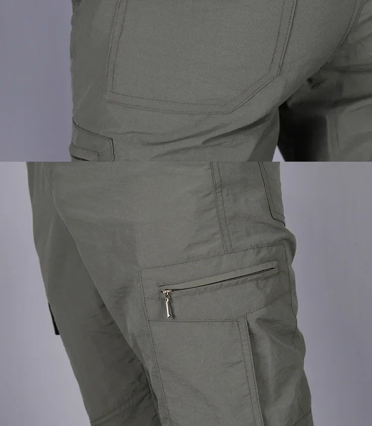 Men City Pants Cargo Trousers Multi-pocket Waterproof Wear-resistant Casual Training Overalls Clothing