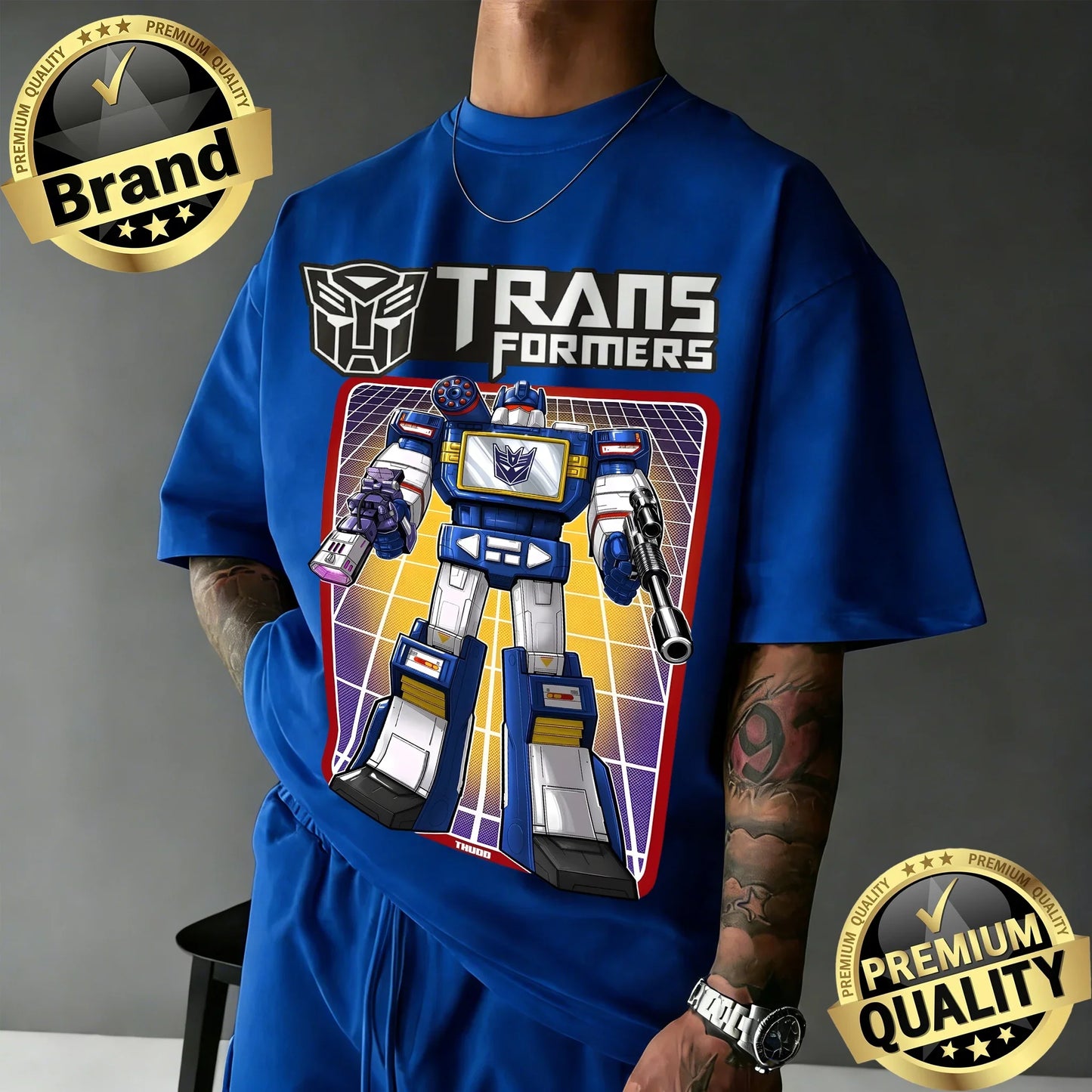 2026 Summer Hasbro Transformers Soundwave Graphic Brand Print T-shirt Unisex Tops Retro Casual Sleeve Short Clothing Breathable