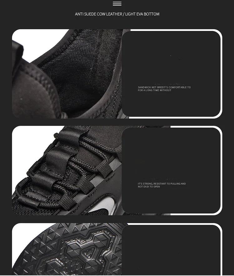 Breathable Men Work Safety Boots Steel Toe Safety Boots Anti-smash Anti-puncture Work Sneakers Indestructible Protective Boots