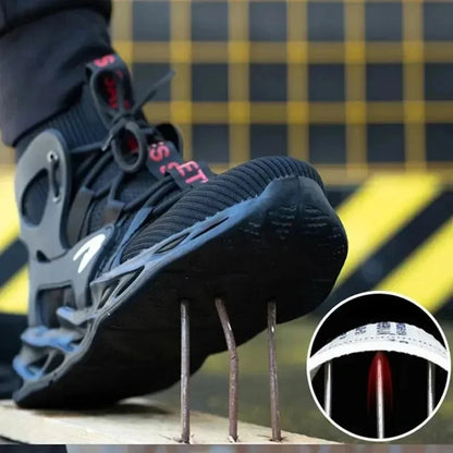 2024 New Safety Shoes Puncture-Proof Work Sneakers Lightweight Work Shoes Men Steel Toe Shoes Safety Boots Indestructible Shoes