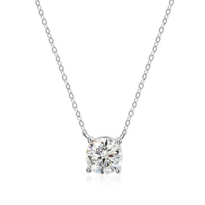 1-5CT Rose Gold Color Moissanite Necklace for Women D Color Sparkling Classic Lab Diamon Pendant Sterling Silver 925 100%