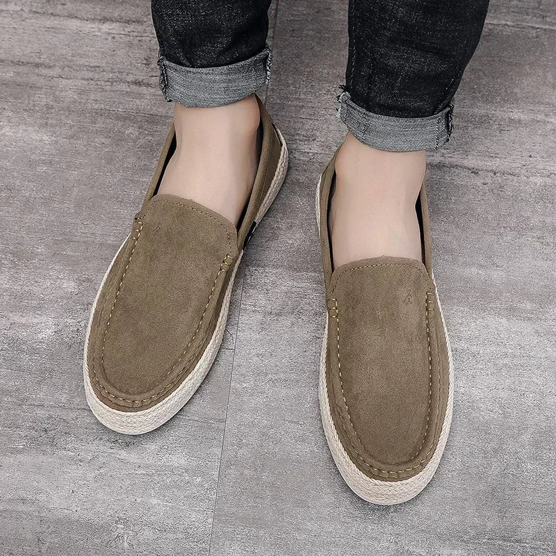 Calçados Masculinos Leves Casuais, Tênis Masculino Respirável para Caminhada, Mocassins, Sapatos Preguiçosos, Sapatos de Condução Antiderrapantes, Sapatos Confortáveis de Pano