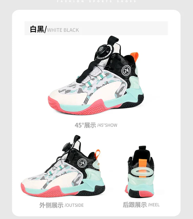 High-Quality Breathable Casual Basketball Shoes for Boys Fashionable Children's Footwear for Comfort And Style
