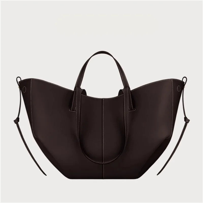 Nouveau sac fourre-tout en cuir de grande taille pour femmesNiche féminine sac à main ailes de grande capacité sac à bandoulière