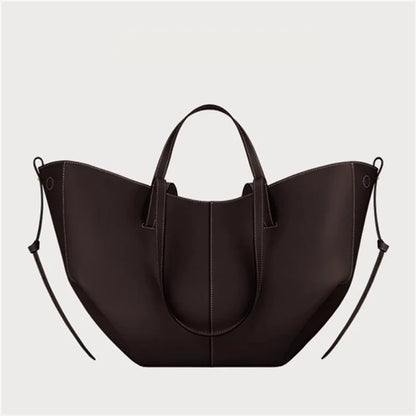 Nouveau sac fourre-tout en cuir de grande taille pour femmesNiche féminine sac à main ailes de grande capacité sac à bandoulière