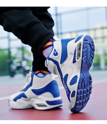 Children's High-top Basketball Shoes Anti-slip Basketball Combat Boots Boys Girls Outdoor Cushioned Sneakers Ankle Support Shoes