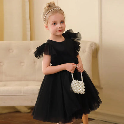 3-10 Girls Sleeveless Dress Children Simple Princess Dress Girls Summer Short Dress Event Performance Birthday Party Dresses