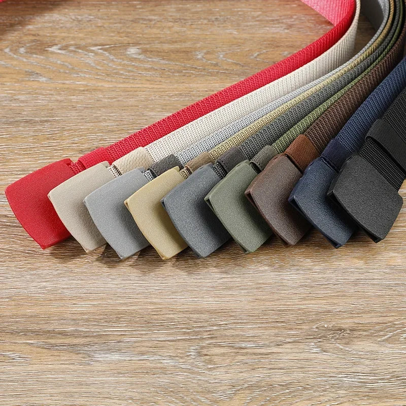 3.8X110cm High Quality Automatic Buckle Nylon Men Belt Outdoor Hunting Multifunctional Tactical Canvas Camouflage Belt for Women