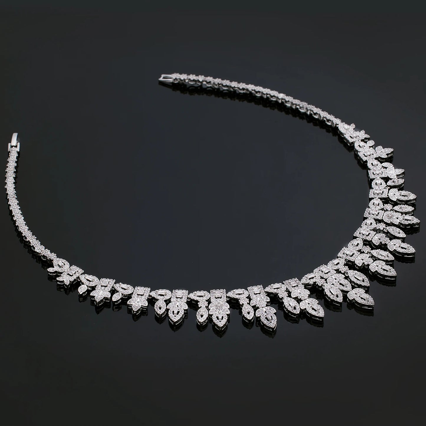 2023 New 4-piece Bride Wedding Jewelry Set Women's Necklace Set Jewelry Elegant Women's Necklace Oxidized Jewelry