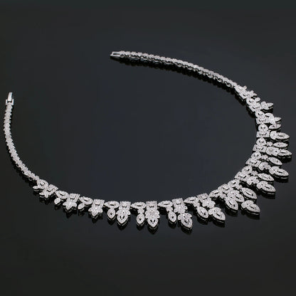 2023 New 4-piece Bride Wedding Jewelry Set Women's Necklace Set Jewelry Elegant Women's Necklace Oxidized Jewelry
