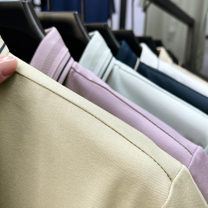 Light luxury brand men's short sleeve polo shirt summer new item high-end letter golf comfortable cotton casual business T-shirt