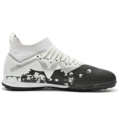 Men New TF Football Boots Society Indoor Original Top Quality Non Slip Male Soccer Shoes Sneakers Ultralight Breathable Ankle