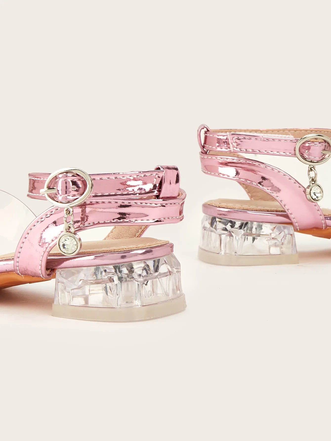 New Children's Shoes Crystal High Heels Girls' Baby Rhinestone Princess Shoes Fashion Transparent Kid's Sandals