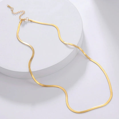 Stainless Steel Snake Chain Necklace for Women Men Gold Color Herringbone Choker Neck Chains 2026 Trend Jewelry Gift Hot