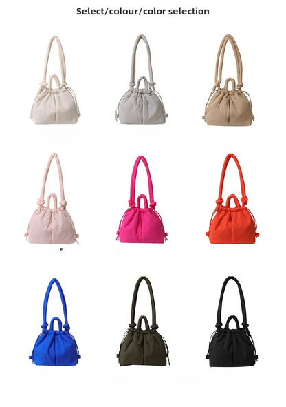 Women's Casual Single-shoulder Bag Large Capacity Nylon Backpack Women's Down Cotton Winter Tote Bag Portable Makeup Handbag