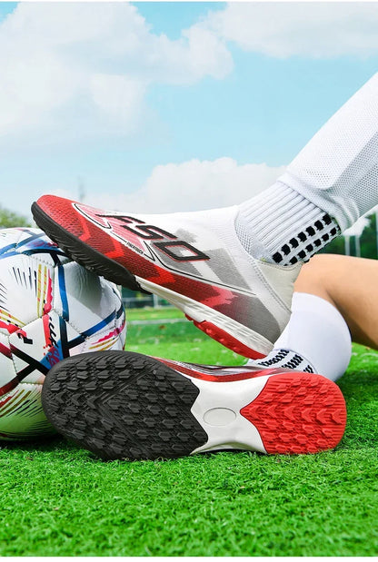 Men Professional TF Soccer Shoes Resistant Casual Grass Studded Male Non Slip Fast Foo451·a