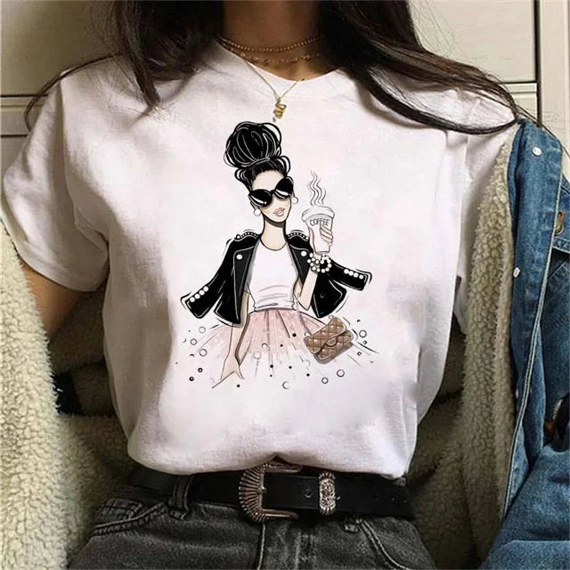 Women T Shirt London Paris New York City Travel Graphic Print Fashion Streetwear Urban Vacation Casual Short Sleeve Gothic