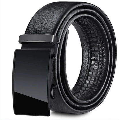 Cowhide belt, men's leather belt, automatic buckle, men's top layer, high-end trendy buckle