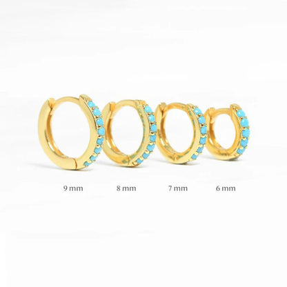 Silver 925 1 pair Women Small Hoops Earring Piercing Ear Cartilage Tragus Simple Thin Circle Anti-allergic Ear Buckle