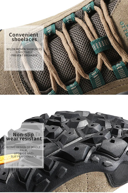 Hiking Shoes Mens Luxury Designer Winter Climbing Trekking Sneakers for Men Leather Outdoor Sports Work Man Shoes