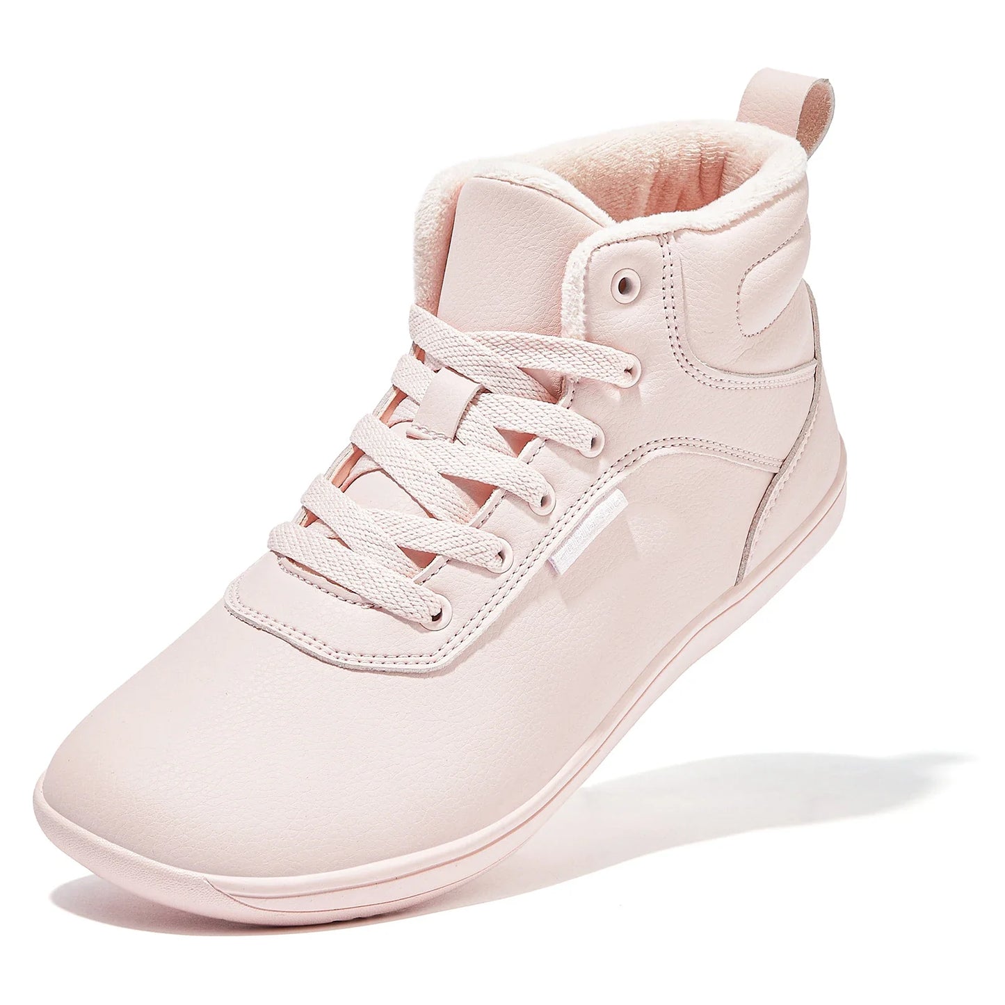 Unisex Winter Barefoot Shoes Womens Men Wide Toe Box Faux Fur Lined Ankle Sneakers Artificial Leather Lace Up Shoes