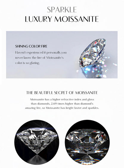 D Color Moissanite Eternity Band Rings 925 Sterling Silver Luxury Stackable Fashion Ring For Women Fine Jewelry