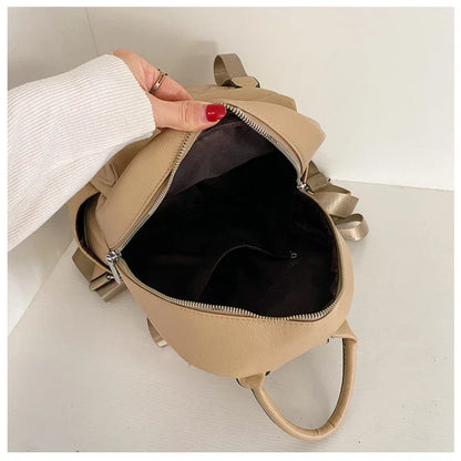 Embroidery Name Backpack Women's PU Bag Fashion Ladies Gift High Quality PU Backpack Personalized Girls Outdoor Small Backpack