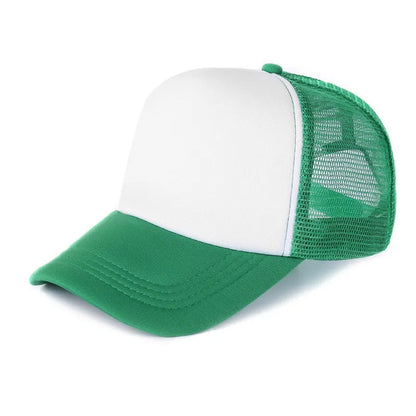 50 Color Unisex SummerTrucker Hat For Adult Net Baseball Cap Men Women Polyester Blank Mesh Adjustable Sun Hat Visor