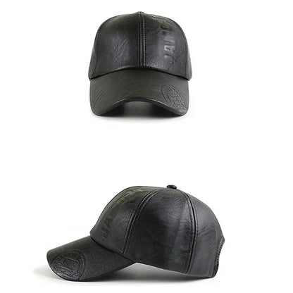 Vintage Men Beret Hat Leather Flat Hats Warm Autumn Winter Windproof Adjustable High Quality Peaked Cap Mens Retro Beret Caps