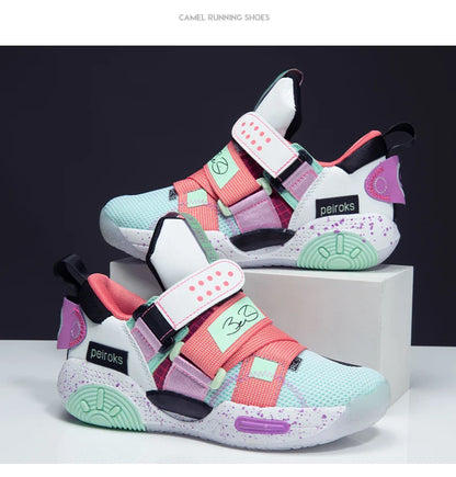 Children's Basketball Shoes For Boys Girls Non-slip Kids Sport Shoes Lightweight Outdoor Sneakers Trainers Footwear