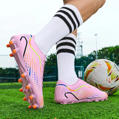 Kids Youth Soccer Shoes Cleats Football Boots Men Non Slip Breathable Lightweight Training Sneakers Boys Children Football Match