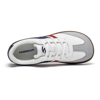 Unisex Wide Toe Shoes Artificial Leather Sneakers Casual Lace Up Retro Fashion Shoes for Women Men