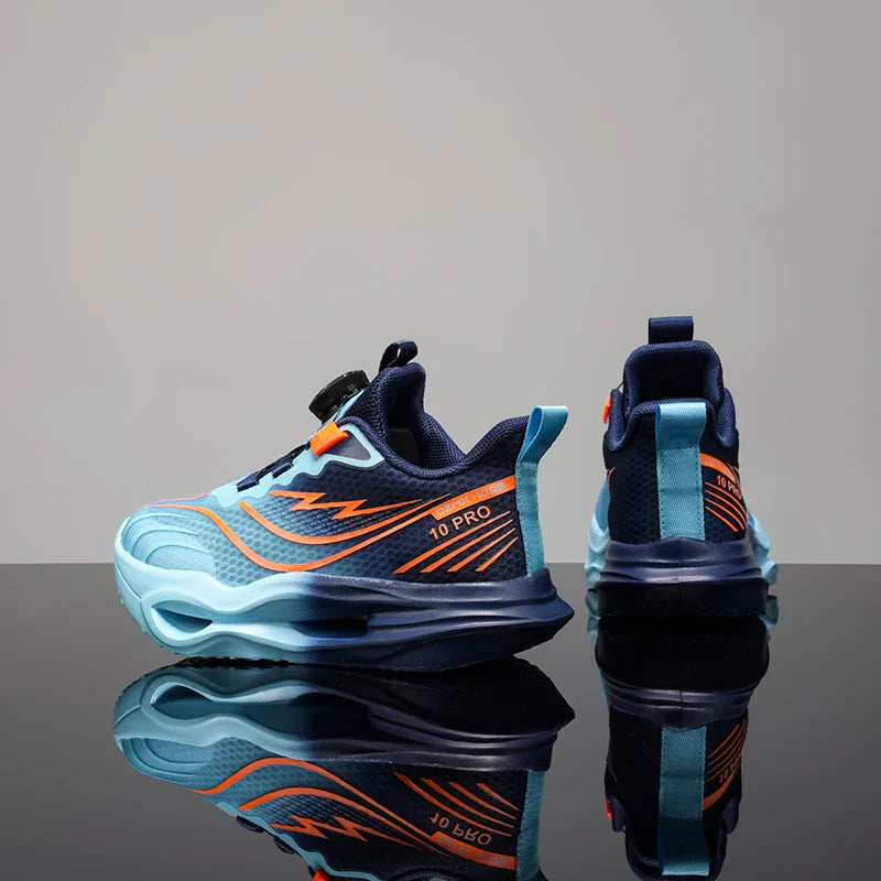Children‘s Basketball Shoes Non-slip Breathable Sports Training Shoes Outdoor Lace-up Boys Girls Jogging Shoes Mesh Gym Sneakers