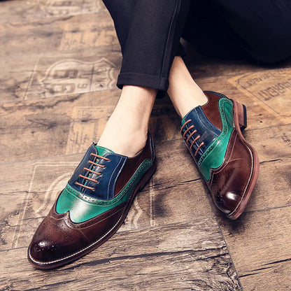 Handmade Mens Dress Designer Bullock Leather Fashion Wedding Italy Office Party Luxury Brand Shoes for Men Loafers Male Shoes 48