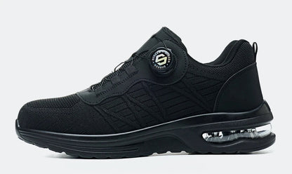 New Men's Rotary Buckle Safety Shoes Anti-Impact Anti-Piercing Lightweight Work Boots Fashion Sporty Design for Outdoor Pro