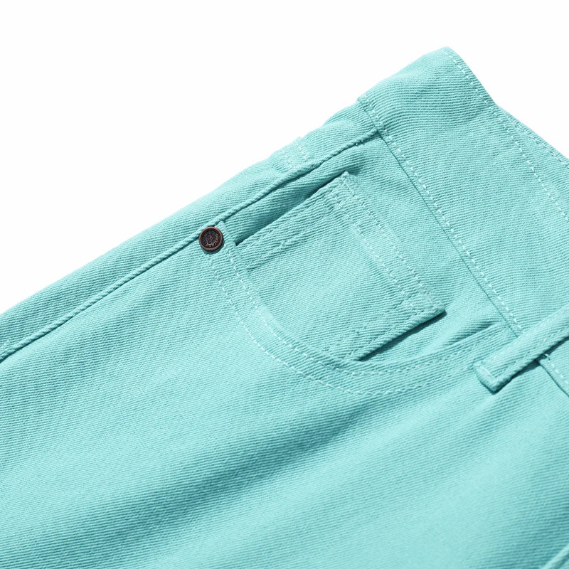 Calça Jeans Masculina Slim Elástica Colorida Estilo Coreano Primavera Outono Macia Confortável Casual Reta Denim Streetwear