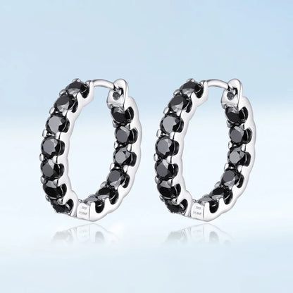 Luxury Moissanite Hoop Earrings 2.6 Carat D Color S925 Sterling Silver Earring For Women Party Fine Jewelry Christmas Gift
