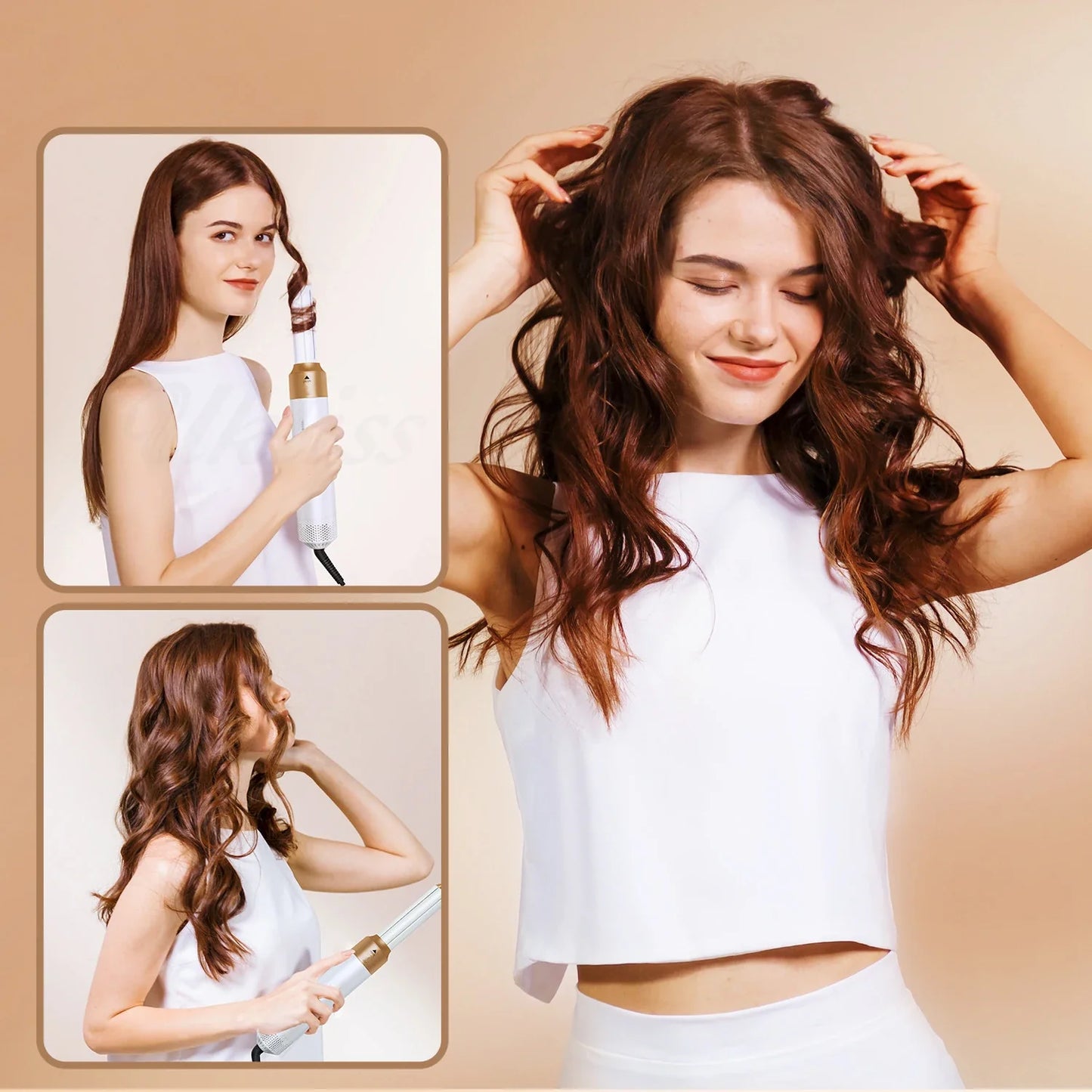 5-in-1 Hair Styling Kit Multi-Function Curling Iron Straightener Hot Air Brush Quick Styling Hair Care Beauty Tools