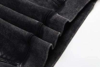 Printed Washed Hoodies Gothic Vintage Cotton Hooded Sweatshirt Y2k Oversized Long Sleeve Pullover Men Women Retro Hoodie