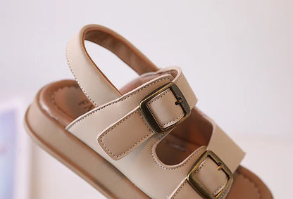 Kids Sandal 2024 New Summer Sandals for Boy Fashion Girls Thick Bottom Causal Sandals Children Beach Shoes Open-toe Hook Loop