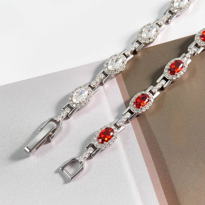 3x5mm Oval Cut Full Moissanite Tennis Bracelet Can Pass Diamond Test for Women S925 Silver luxury Sparkling Fine Jewelry