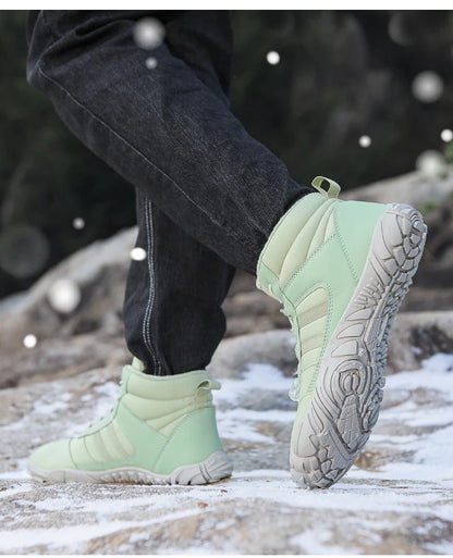 Womens Mens Waterproof Winter Barefoot Shoes Snow Boots Cotton Warm Fur Lined Unisex Walking Hiking Outdoor Shoes