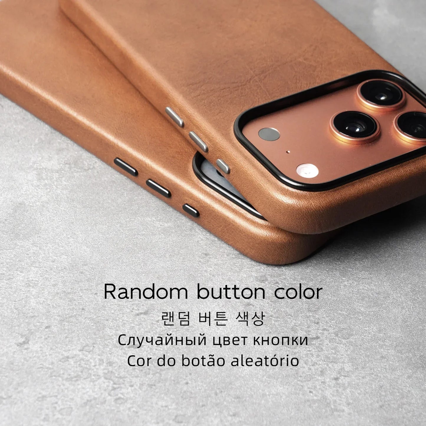 Magnetic Genuine Leather Case for iPhone 17 16 Pro Max 15 14 Compatible with MagSafe Nature Cowhide Retro Phone Cover
