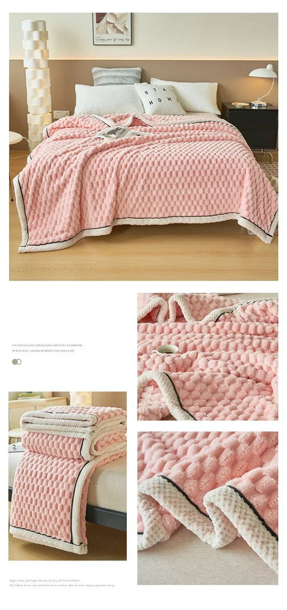 Turtle Velvet Autumn Winter Warm Sleeping Blanket Soft Comfortable Flannel Fleece Blankets for Bed Cozy Fluffy Warmth Blanket