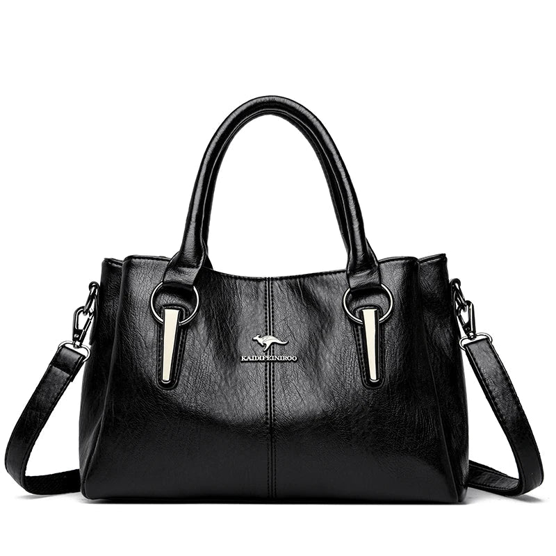 Genuine 3Layers High Quality Soft PU Leather Ladies Shoulder Crossbody Bags for Women  Luxury Handbags  Women  Designer A Main